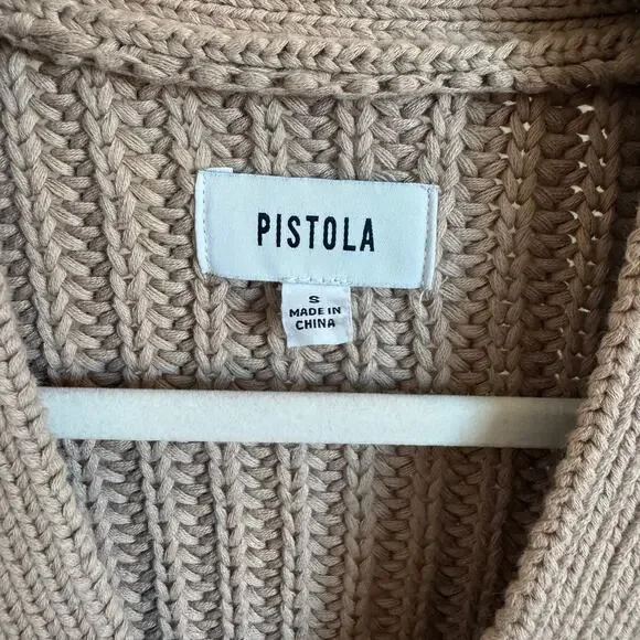 Pistola Mallory Chunky Knit Cardigan Sweater Oatmeal Size S NWOT - Picture 3 of 9